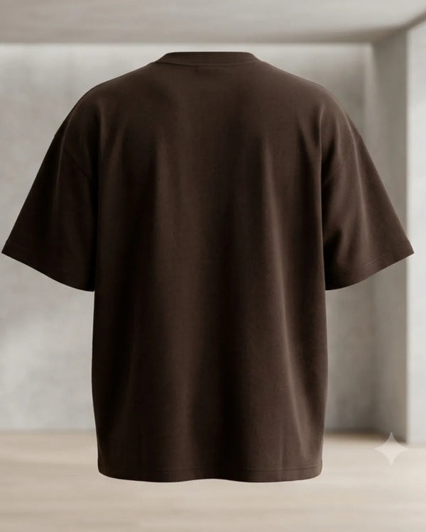 Solid Oversized T-shirt (Espresso Brown) 