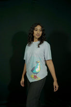 Feathered Fresh: Fly High in Chill Style T-Shirt (Duck Design, White) Inkstyles