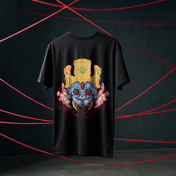 Mystical Aura Unisex Oversized Round Neck T-shirt Inkstyles