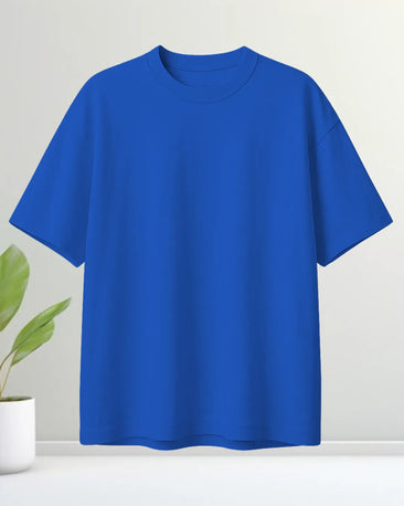 Solid Oversized T-shirt (Blue) 