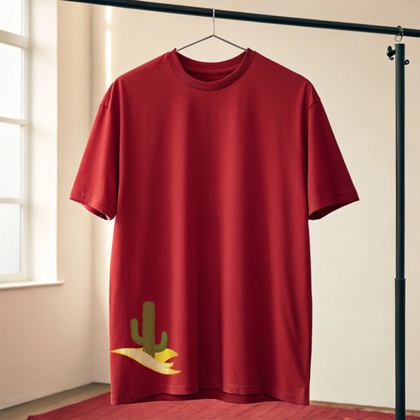Unisex Oversized Round Neck Camel Back Printed T-shirt 