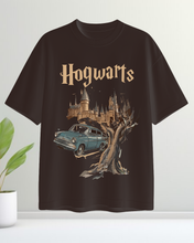 Hogwarts Flying Car Unisex Oversized Round Neck T-shirt 