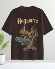 Hogwarts Flying Car Unisex Oversized Round Neck T-shirt 