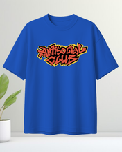 Antisocial Club Cartoon Graphic Oversized T-shirt 