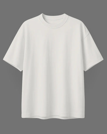 Solid Oversized T-shirt (White) 