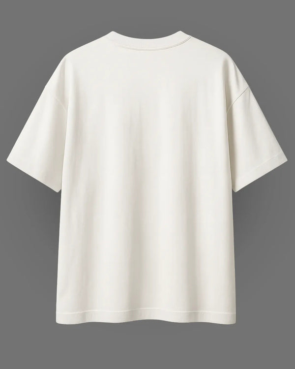 Solid Oversized T-shirt (White) 